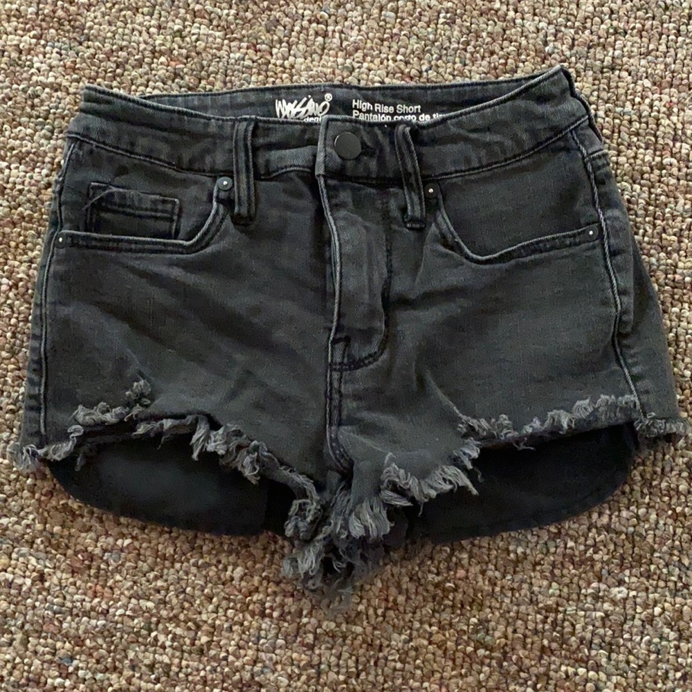 Mossimo denim black high rise shorts